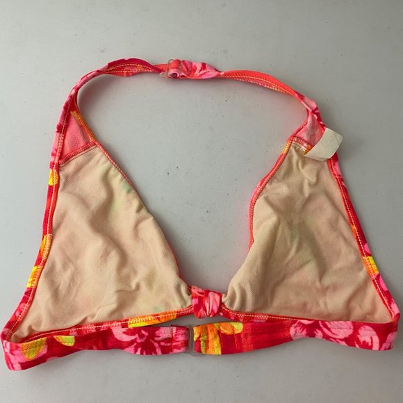 Sassafras Vintage Bikini Floral Swimsuit 90s 80s High Leg Neon - Picture 3 of 8